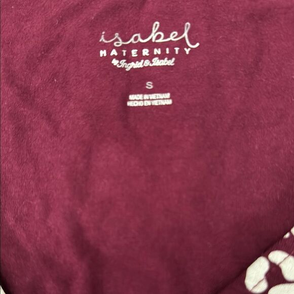 Isabel Maternity by Ingrid & Isabel Burgundy and White Maxi Sundress - Picture 7 of 8